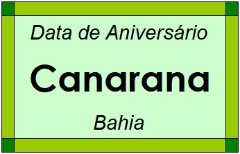 Data de Aniversário da Cidade Canarana