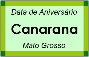 Data de Aniversário da Cidade Canarana