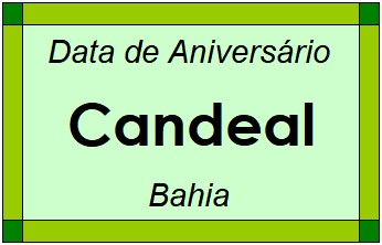 Data de Aniversário da Cidade Candeal