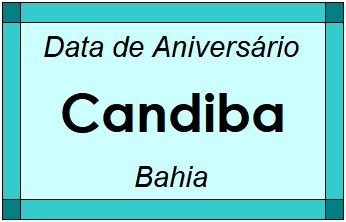 Data de Aniversário da Cidade Candiba