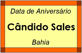 Data de Aniversário da Cidade Cândido Sales