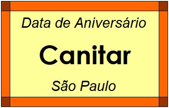 Data de Aniversário da Cidade Canitar