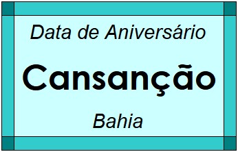 Data de Aniversário da Cidade Cansanção