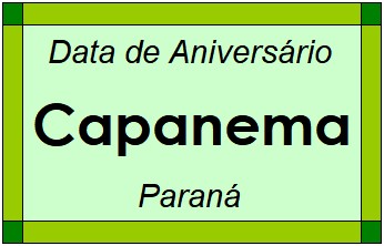 Data de Aniversário da Cidade Capanema