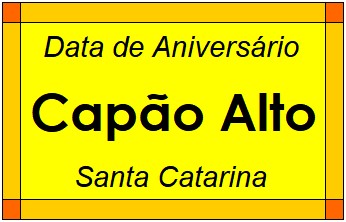 Data de Aniversário da Cidade Capão Alto