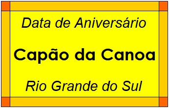 Data de Aniversário da Cidade Capão da Canoa