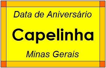 Data de Aniversário da Cidade Capelinha