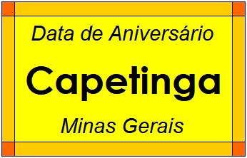 Data de Aniversário da Cidade Capetinga