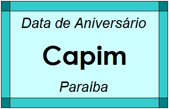 Data de Aniversário da Cidade Capim