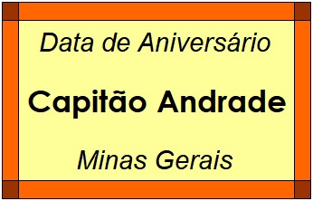 Data de Aniversário da Cidade Capitão Andrade