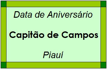 Data de Aniversário da Cidade Capitão de Campos