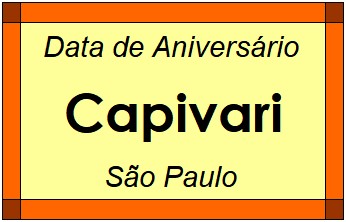 Data de Aniversário da Cidade Capivari