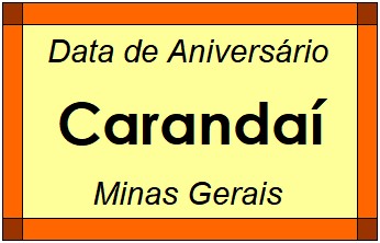 Data de Aniversário da Cidade Carandaí