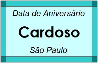 Data de Aniversário da Cidade Cardoso