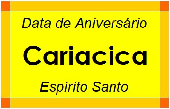 Data de Aniversário da Cidade Cariacica