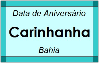 Data de Aniversário da Cidade Carinhanha