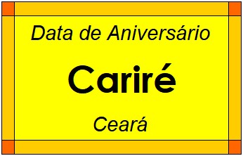 Data de Aniversário da Cidade Cariré