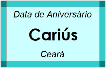 Data de Aniversário da Cidade Cariús