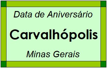 Data de Aniversário da Cidade Carvalhópolis