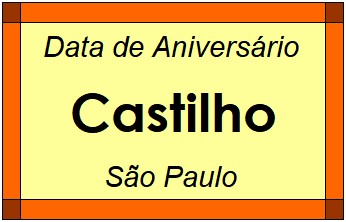 Data de Aniversário da Cidade Castilho