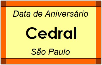 Data de Aniversário da Cidade Cedral