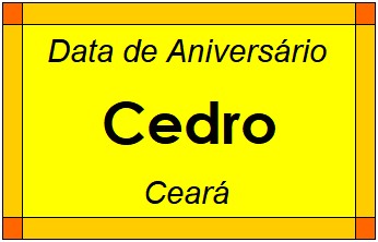 Data de Aniversário da Cidade Cedro