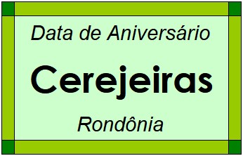 Data de Aniversário da Cidade Cerejeiras