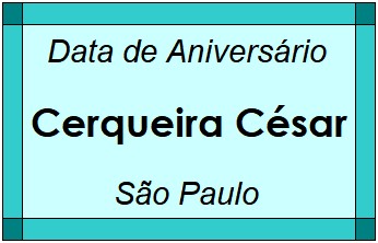 Data de Aniversário da Cidade Cerqueira César