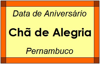 Data de Aniversário da Cidade Chã de Alegria