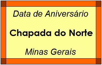 Data de Aniversário da Cidade Chapada do Norte