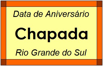 Data de Aniversário da Cidade Chapada