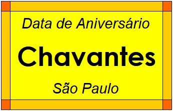 Data de Aniversário da Cidade Chavantes