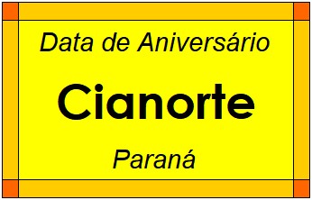 Data de Aniversário da Cidade Cianorte