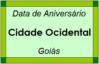 Data de Aniversário da Cidade Cidade Ocidental