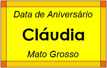 Data de Aniversário da Cidade Cláudia