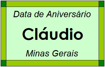 Data de Aniversário da Cidade Cláudio