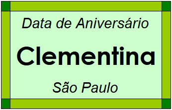 Data de Aniversário da Cidade Clementina