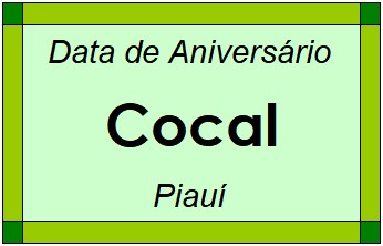 Data de Aniversário da Cidade Cocal