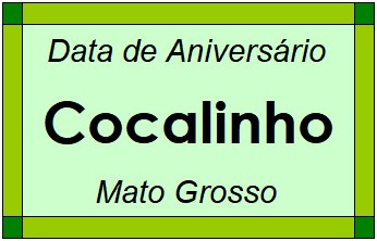 Data de Aniversário da Cidade Cocalinho