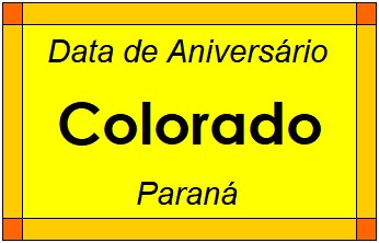 Data de Aniversário da Cidade Colorado