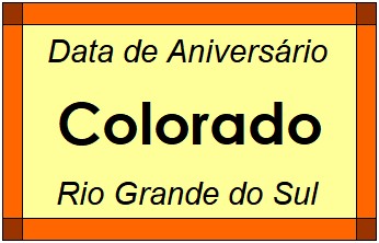 Data de Aniversário da Cidade Colorado