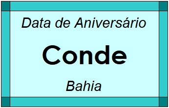 Data de Aniversário da Cidade Conde