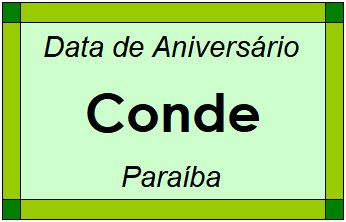 Data de Aniversário da Cidade Conde