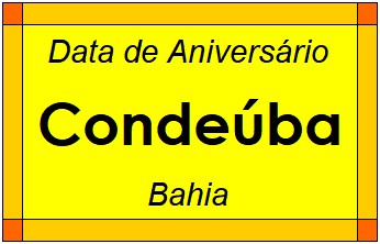 Data de Aniversário da Cidade Condeúba