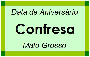 Data de Aniversário da Cidade Confresa