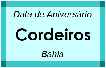 Data de Aniversário da Cidade Cordeiros