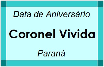 Data de Aniversário da Cidade Coronel Vivida