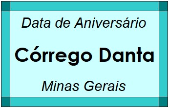 Data de Aniversário da Cidade Córrego Danta