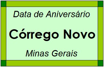 Data de Aniversário da Cidade Córrego Novo