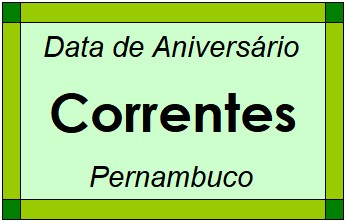 Data de Aniversário da Cidade Correntes